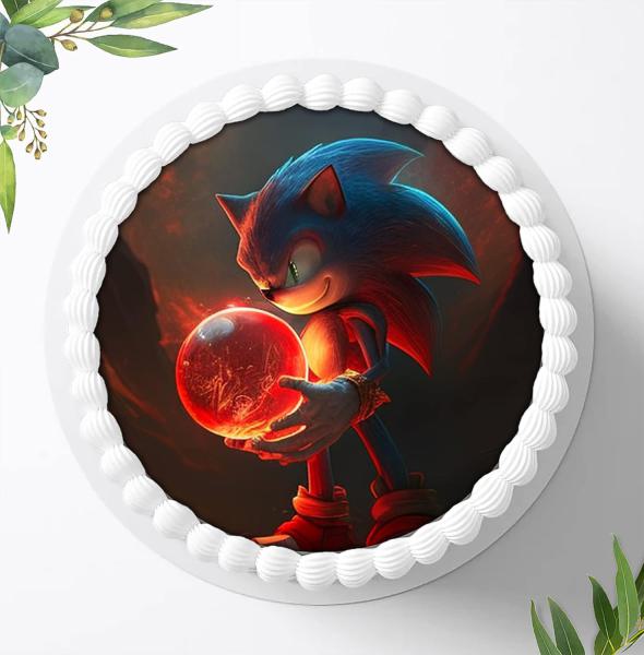 Preview: SONIC Tortenaufleger Ø 20cm, 1062z